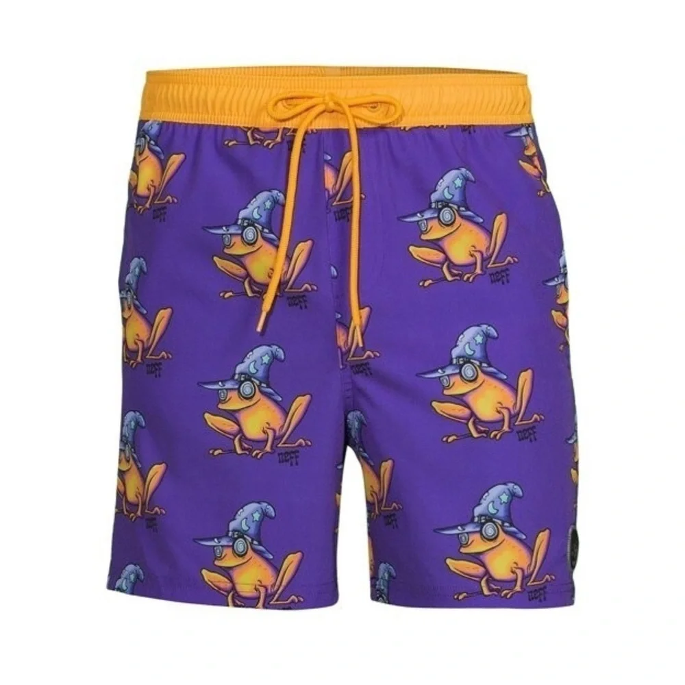 NEFF Men's Frog Magic Graphic Swim Shorts Size XL